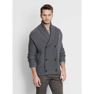 VINCE double breasted cardigan sweater size L color sul (grey) NWT mspr $525